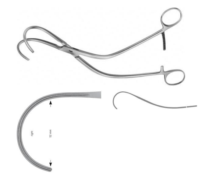 ПРАВ. ПЕРЕПОНК. АОРТ. ЗАТИСКАЧ ВИГНУТ. 260MM